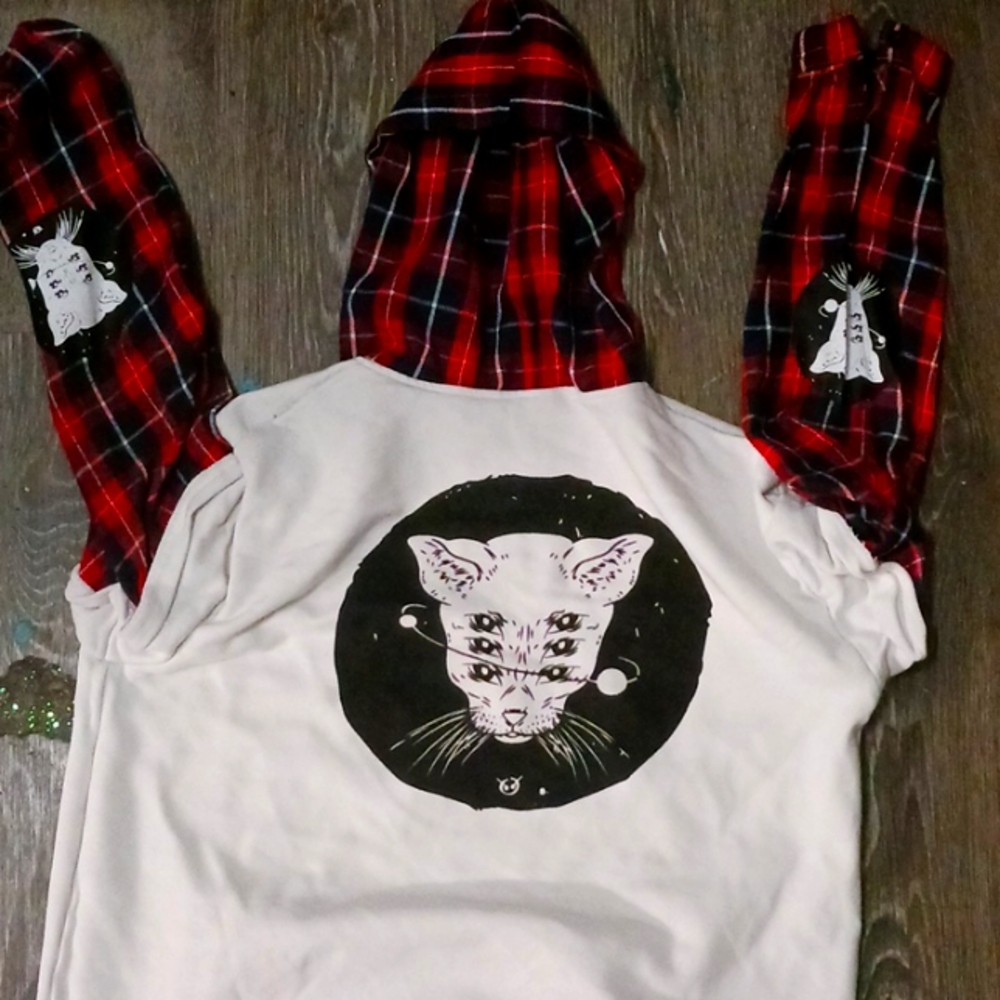 Alien cat hoodie, Medium/large